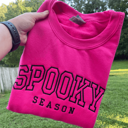 Embroidered Spooky Season Shirt | Halloween Sweatshirt