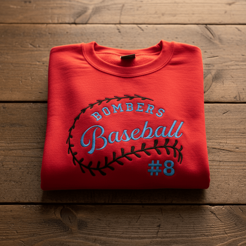 Custom Embroidered Softball/Baseball Shirt | Fully Personalized