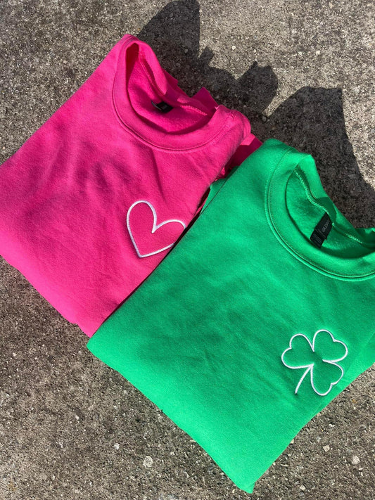 Clover & Heart Embroidered Sweatshirt Bundle