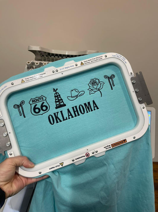 Oklahoma Icons Embroidered Shirt | QUICK SHIP