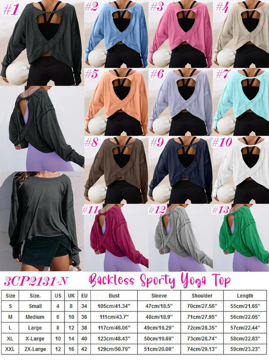 Backless Sporty Yoga Tops