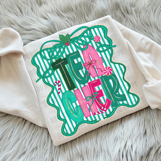 Coq Teacher Striped Background - WS