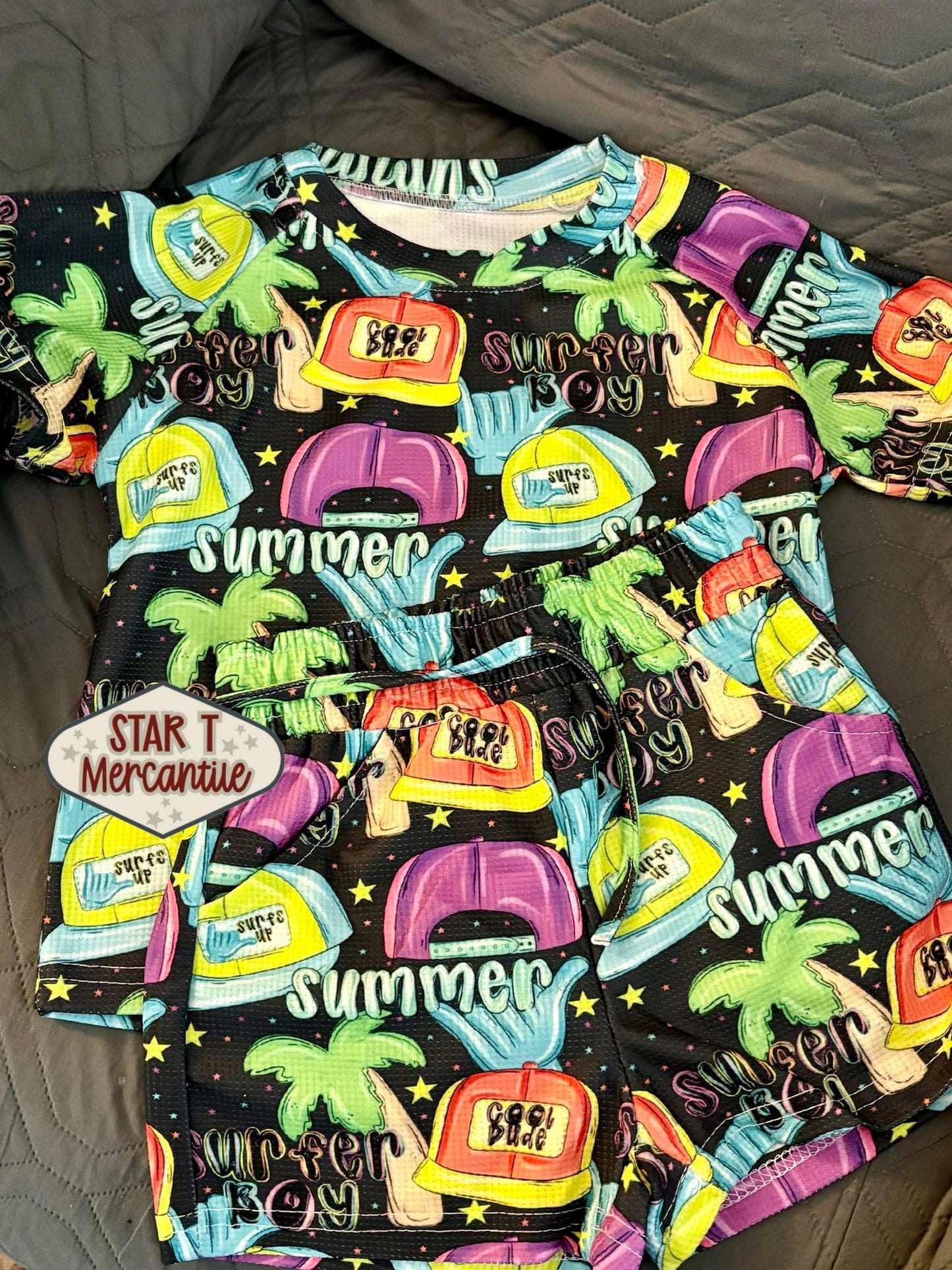 Custom Short Sleeve Waffle Sets