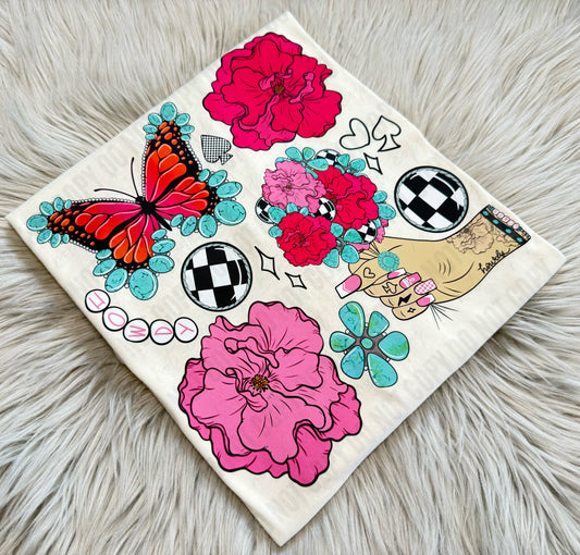 Checkered Turquoise Collage - WSe