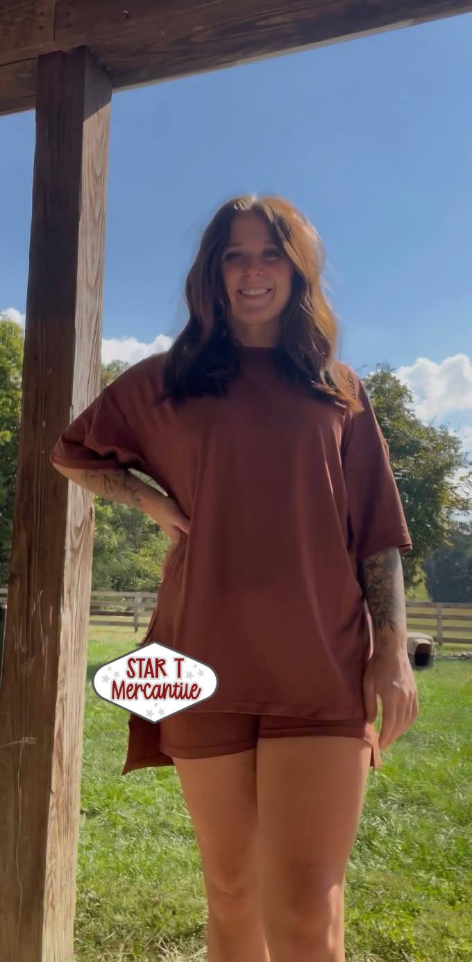 Women's Casual Tee + Biker Shorts Set
