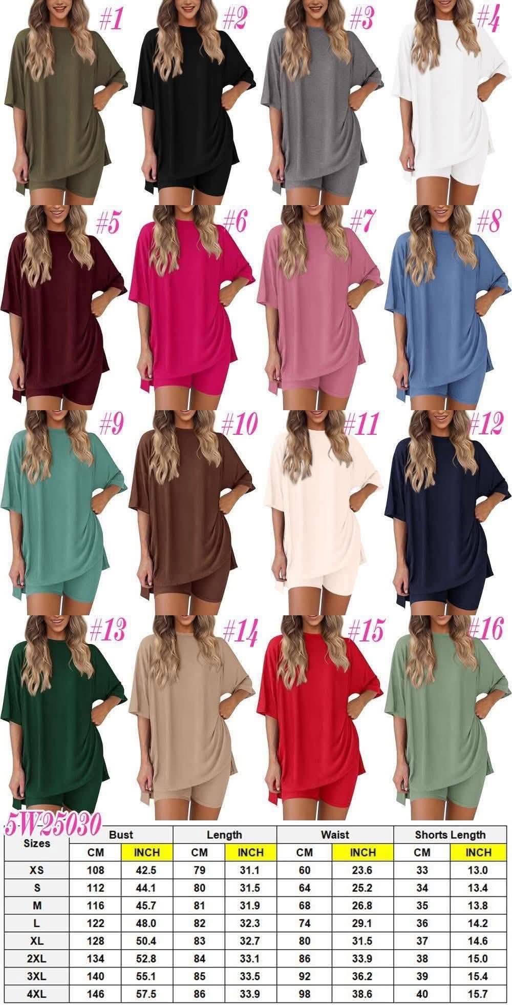 Women's Casual Tee + Biker Shorts Set