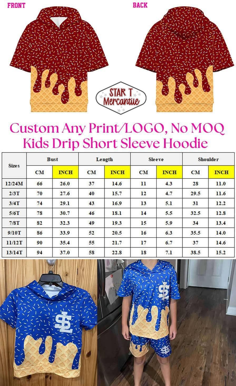 Kid’s Drip Short Sleeve Hoodie