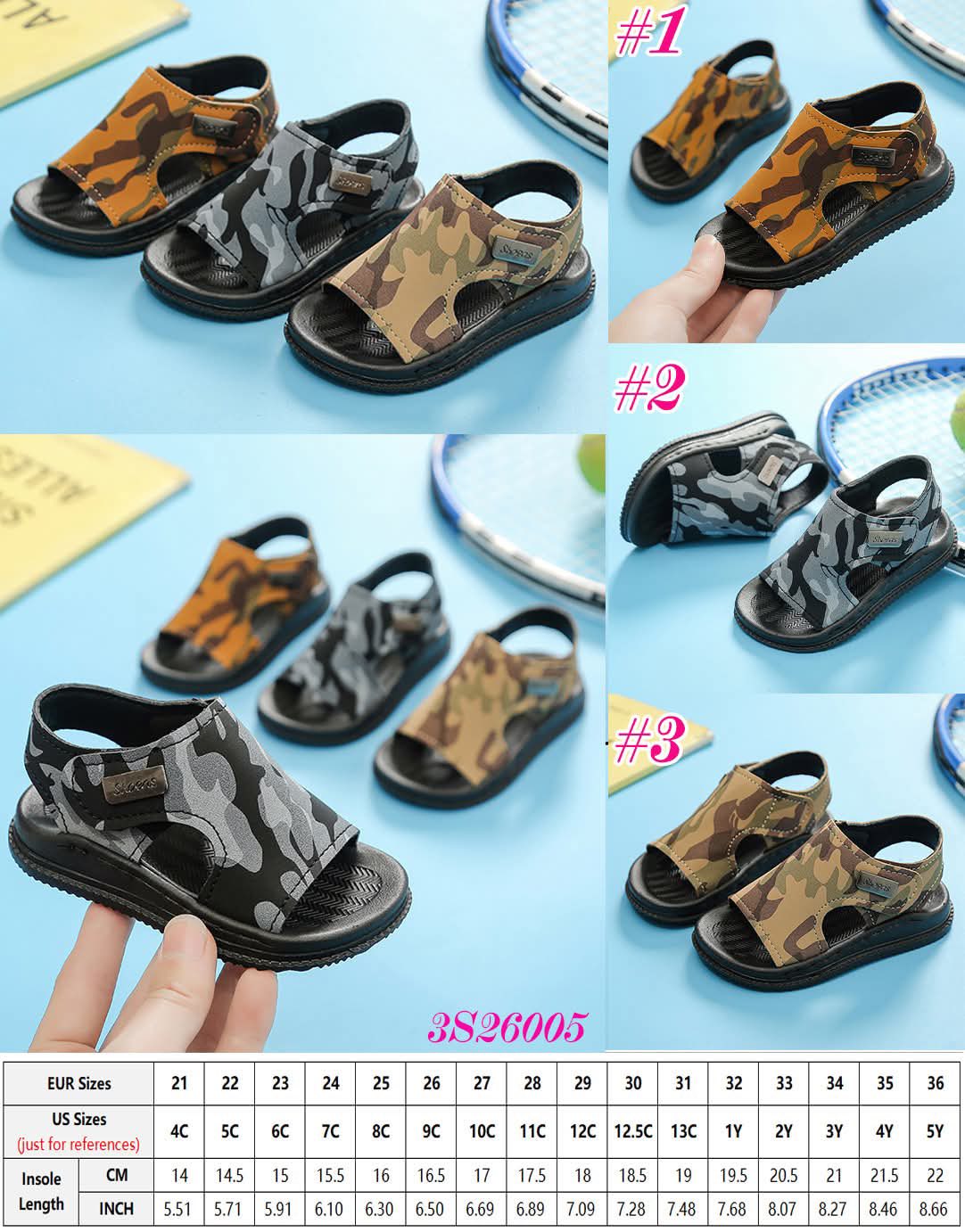 Boy's Camo Anti-Slip Sandals