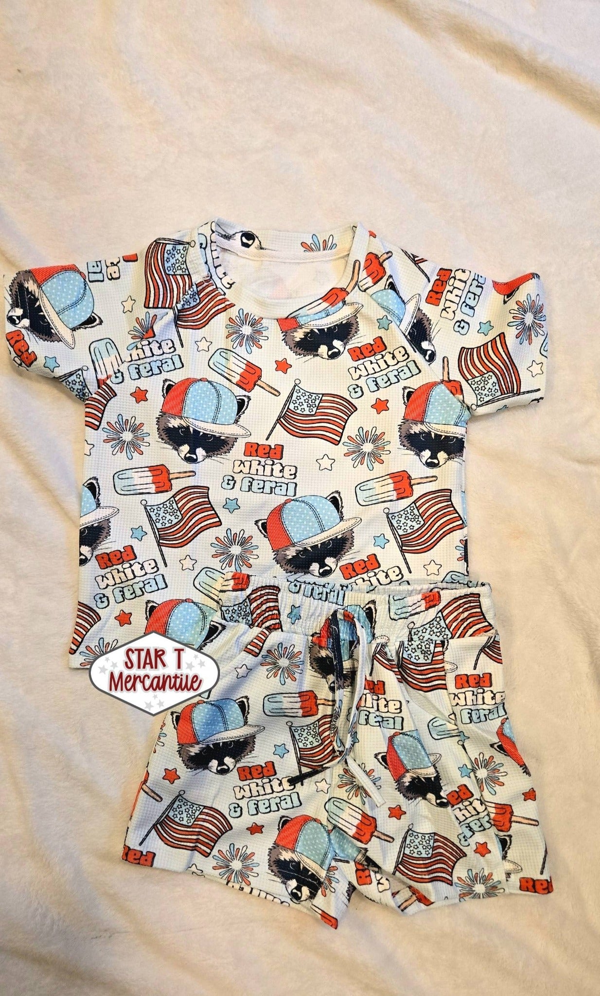 Custom Short Sleeve Waffle Sets