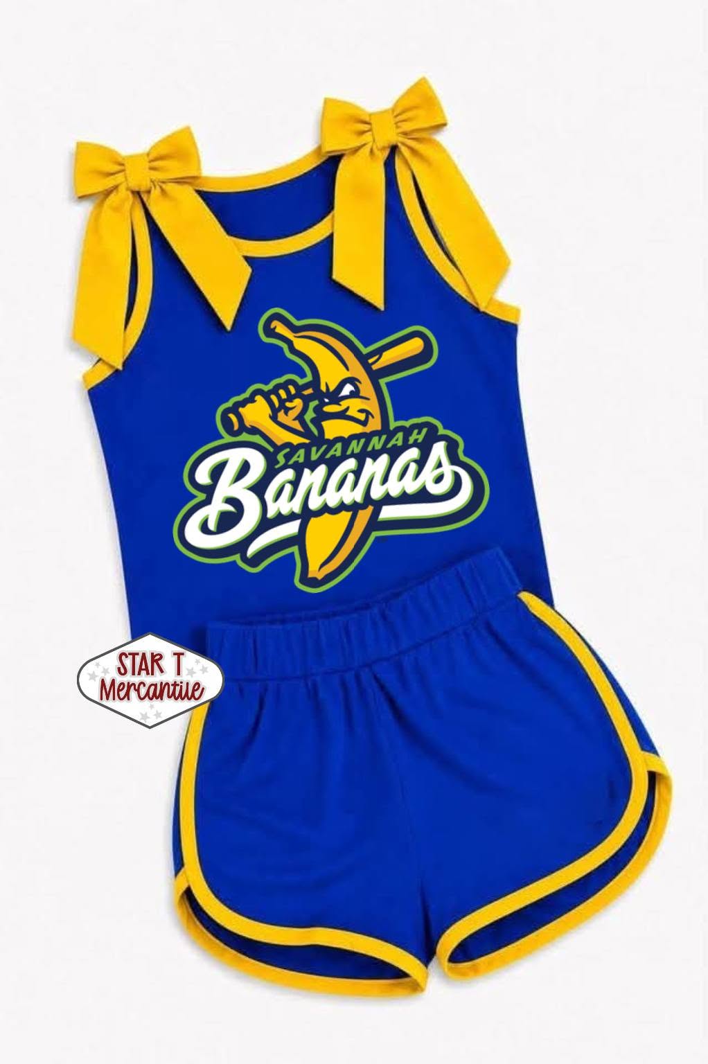 Custom Bow Tank + Cheer Short Set