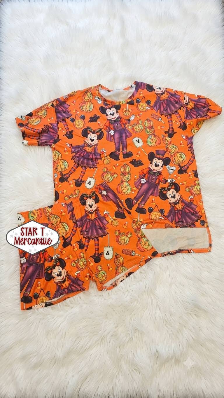 Custom Print T-Shirt Biker Shorts Set