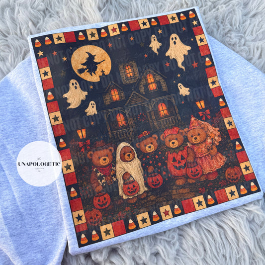 Vintage Trick or Treating Bears - WS
