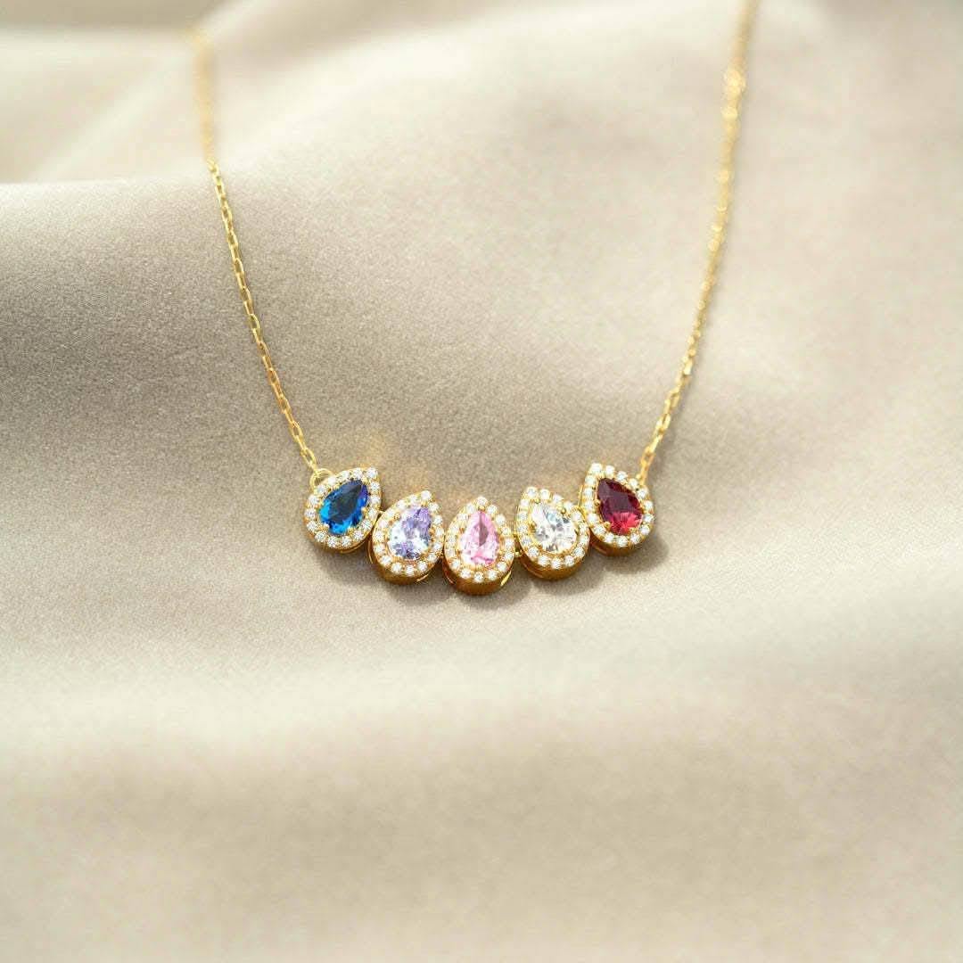 Personalized Tears of Joy Birthstone Necklace
