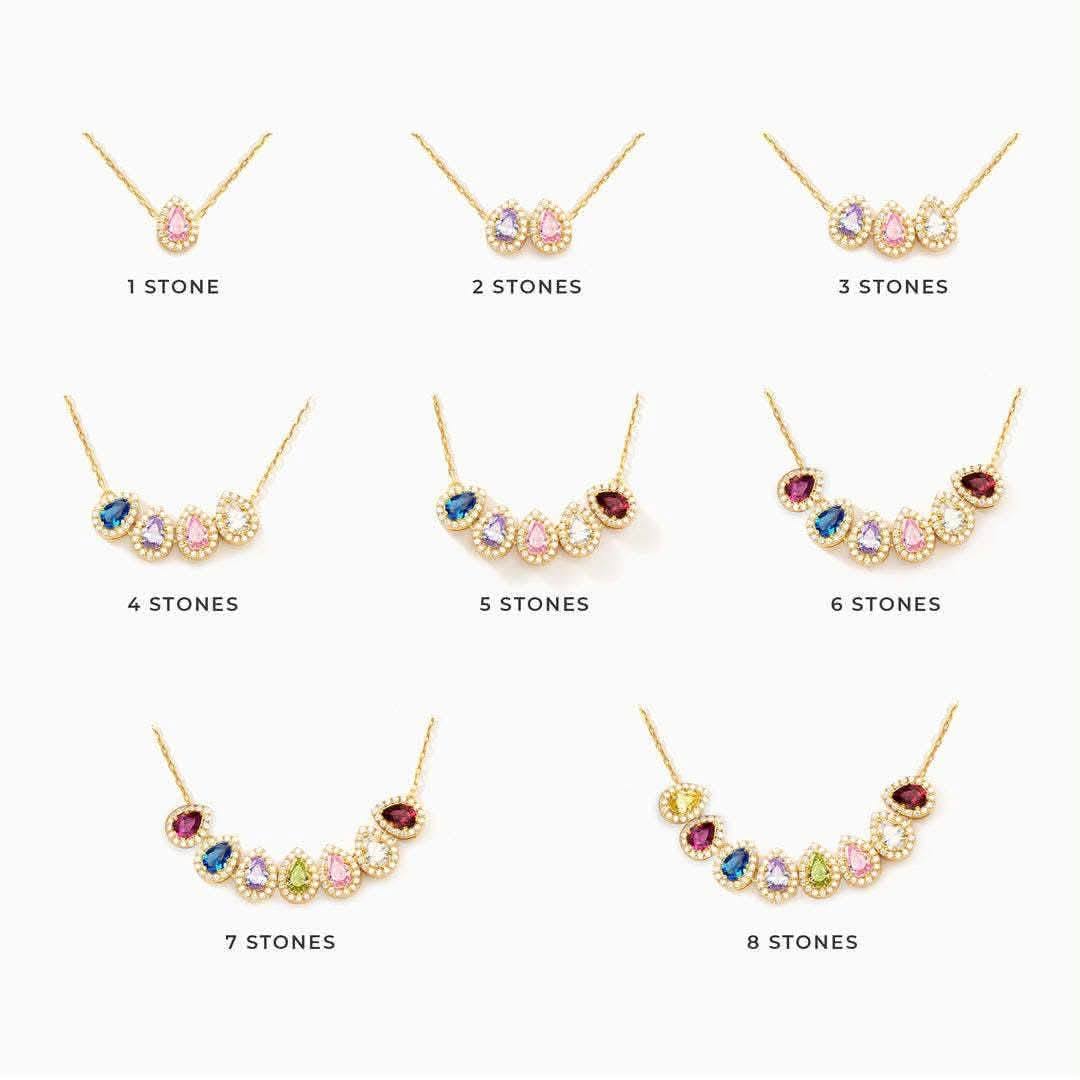 Personalized Tears of Joy Birthstone Necklace