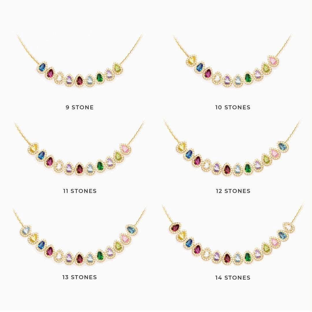 Personalized Tears of Joy Birthstone Necklace