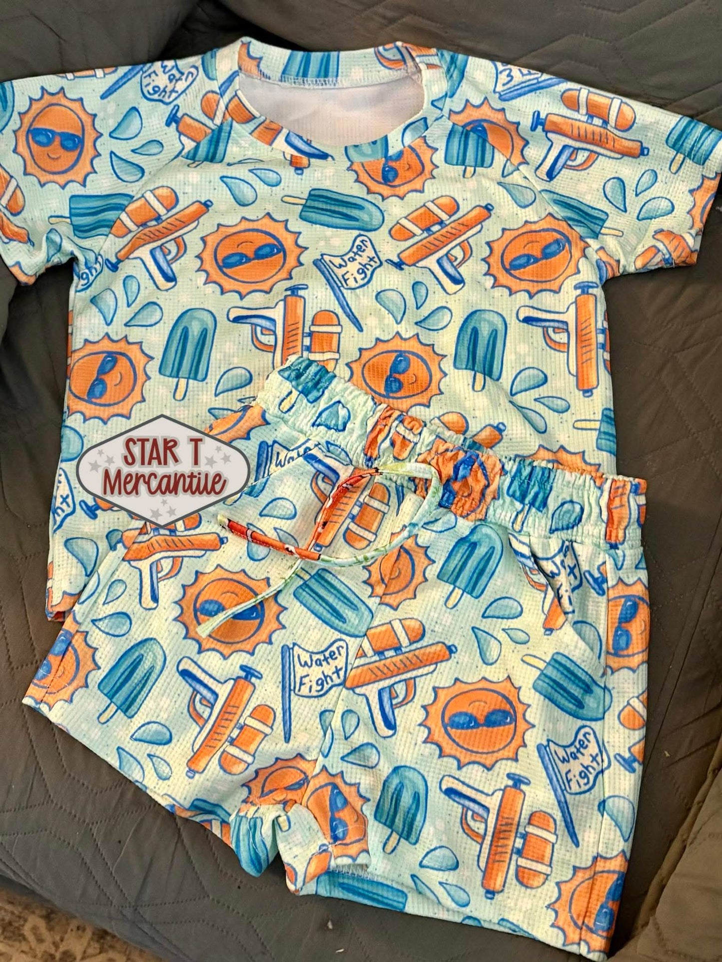 Custom Short Sleeve Waffle Sets