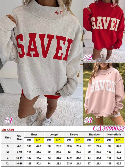 SAVED Mock Neck Sweatshirt
