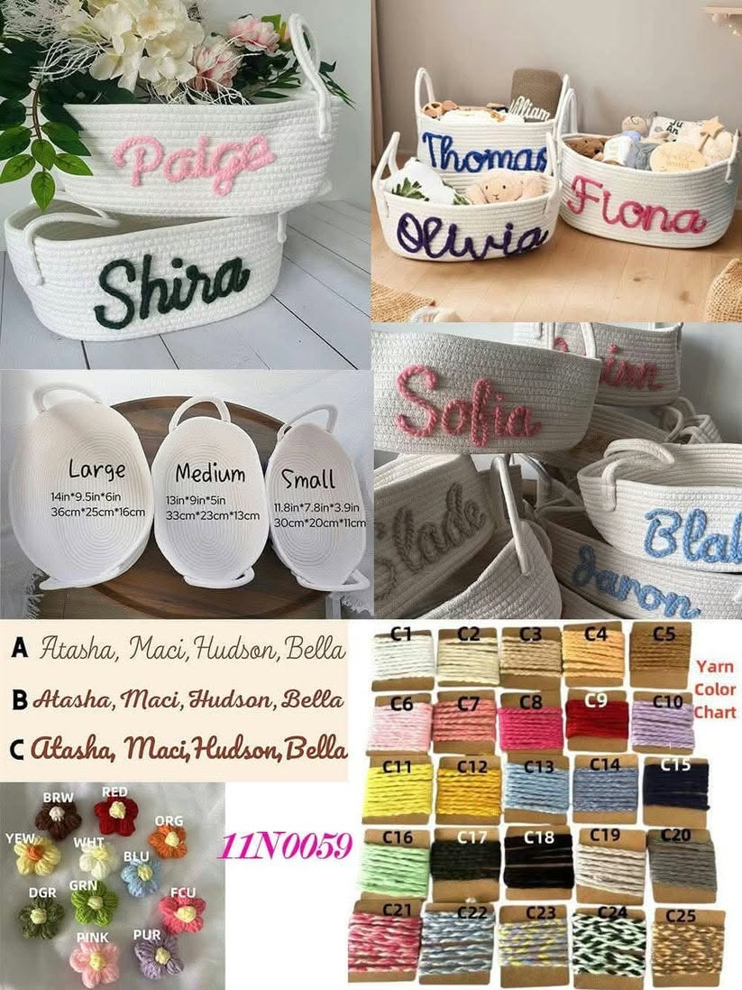 Personalized Storage Baskets