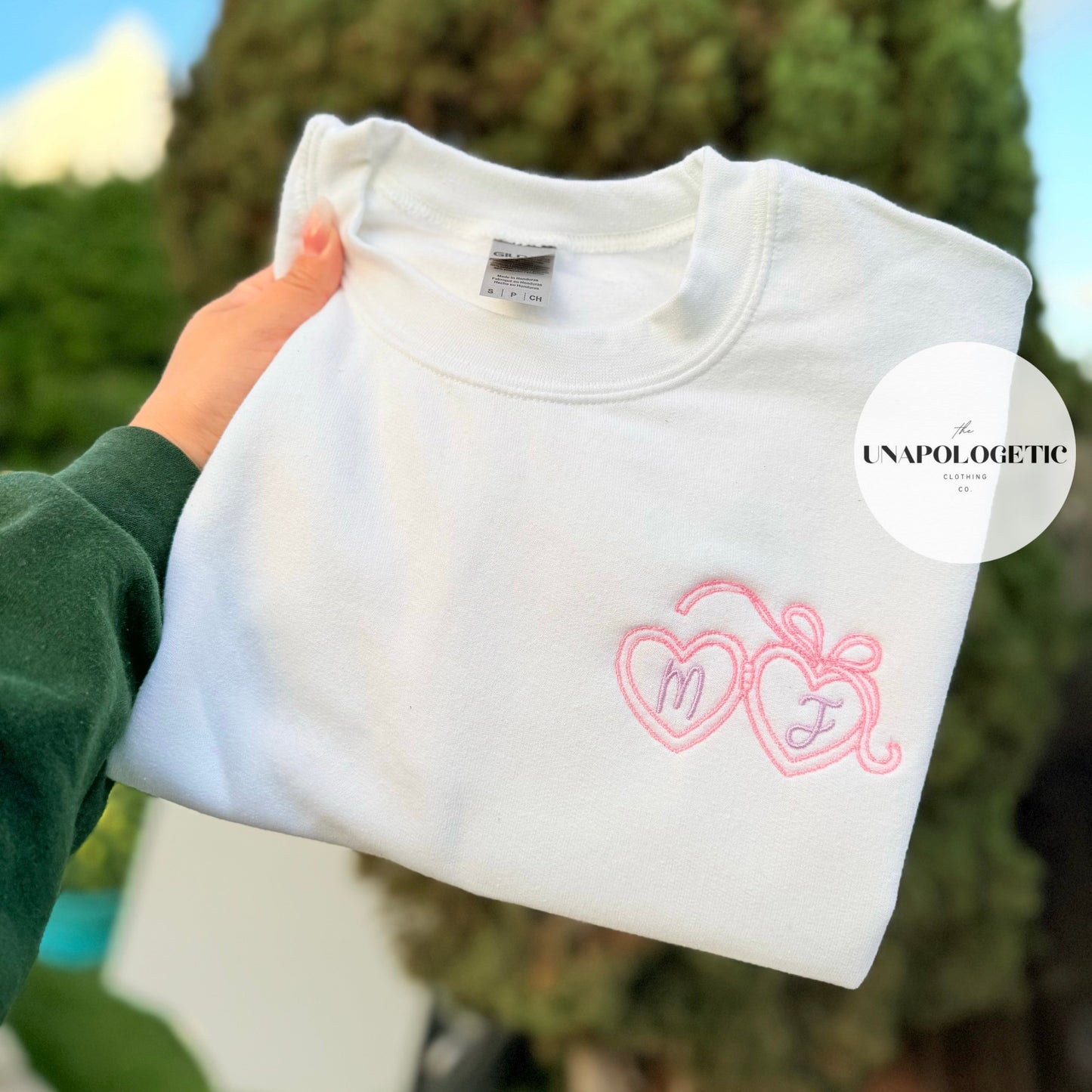 Heart Locket Monogram (Embroidered) -WS