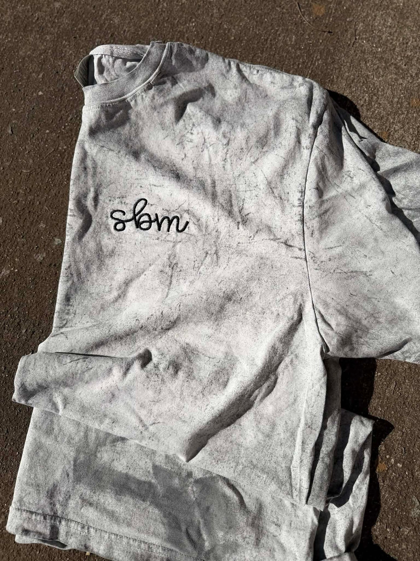 Monogram Embroidered Colorblast Short Sleeve Comfort Color Tee