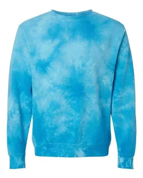 Custom Mascot | Area Code Varsity Outline Embroidered Tie-Dyed Sweatshirt
