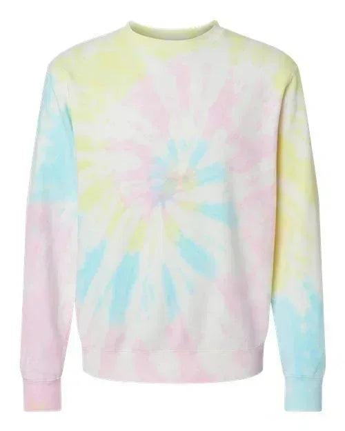 Custom Mascot | Area Code Varsity Outline Embroidered Tie-Dyed Sweatshirt