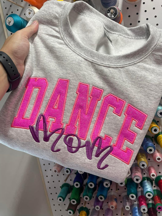 Personalized Varsity Glitter Applique Embroidered Shirt with Custom Name & Icon