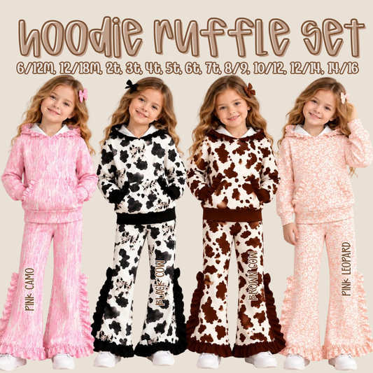 Hoodie Ruffle Set - Closes 10.10