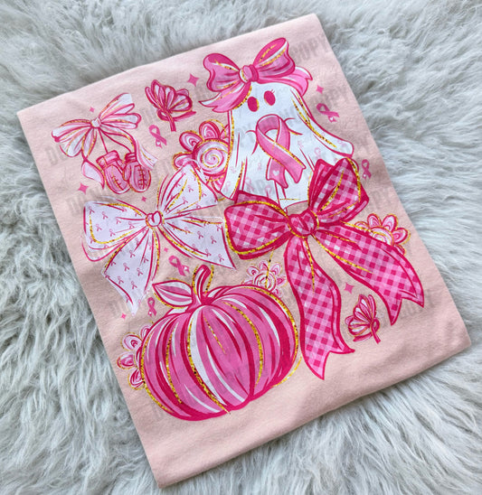 Ghostie & Bows Breast Cancer Awareness - WS