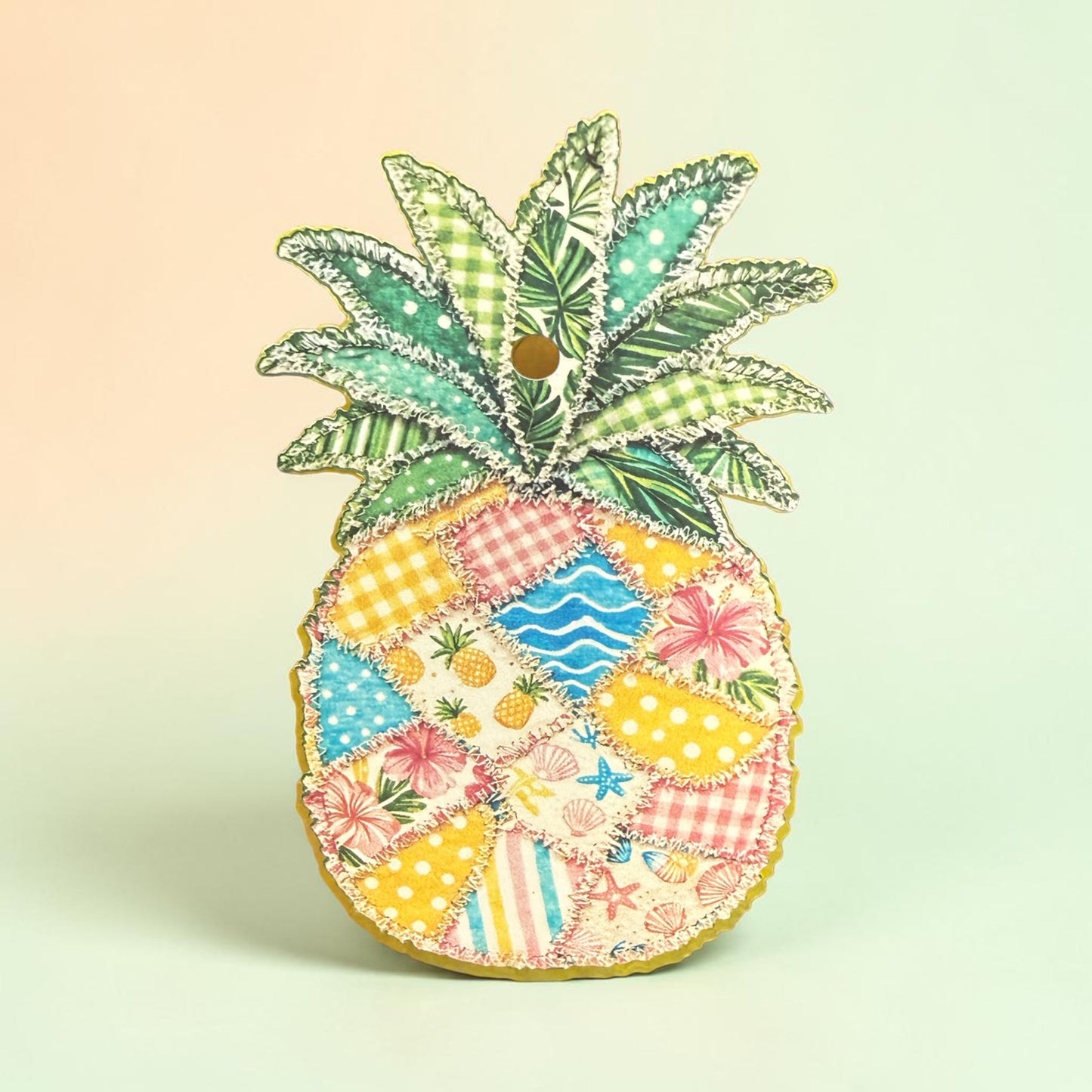 Pineapple Patchwork Freshie
