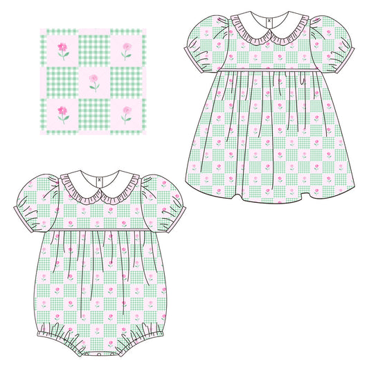 Pink Floral and Green Gingham Collection - ETA late April