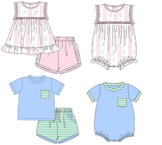 Green Stripes and Floral Collection - ETA early March