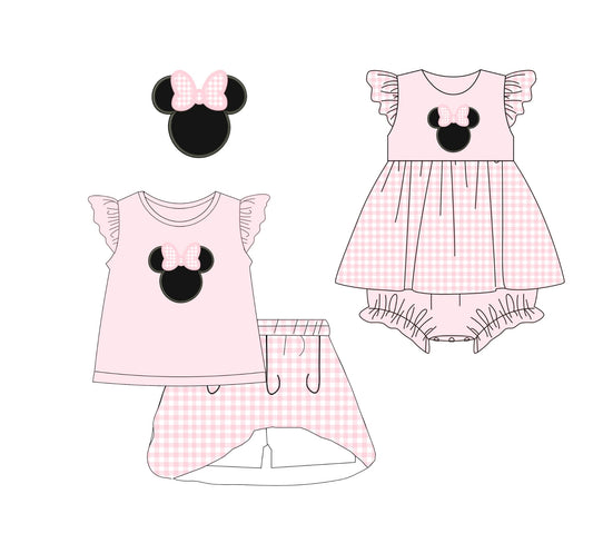 Pink Gingham Mouse Appliqué Collection - ETA early March