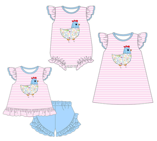 Floral Chicken Appliqué Collection - ETA early March