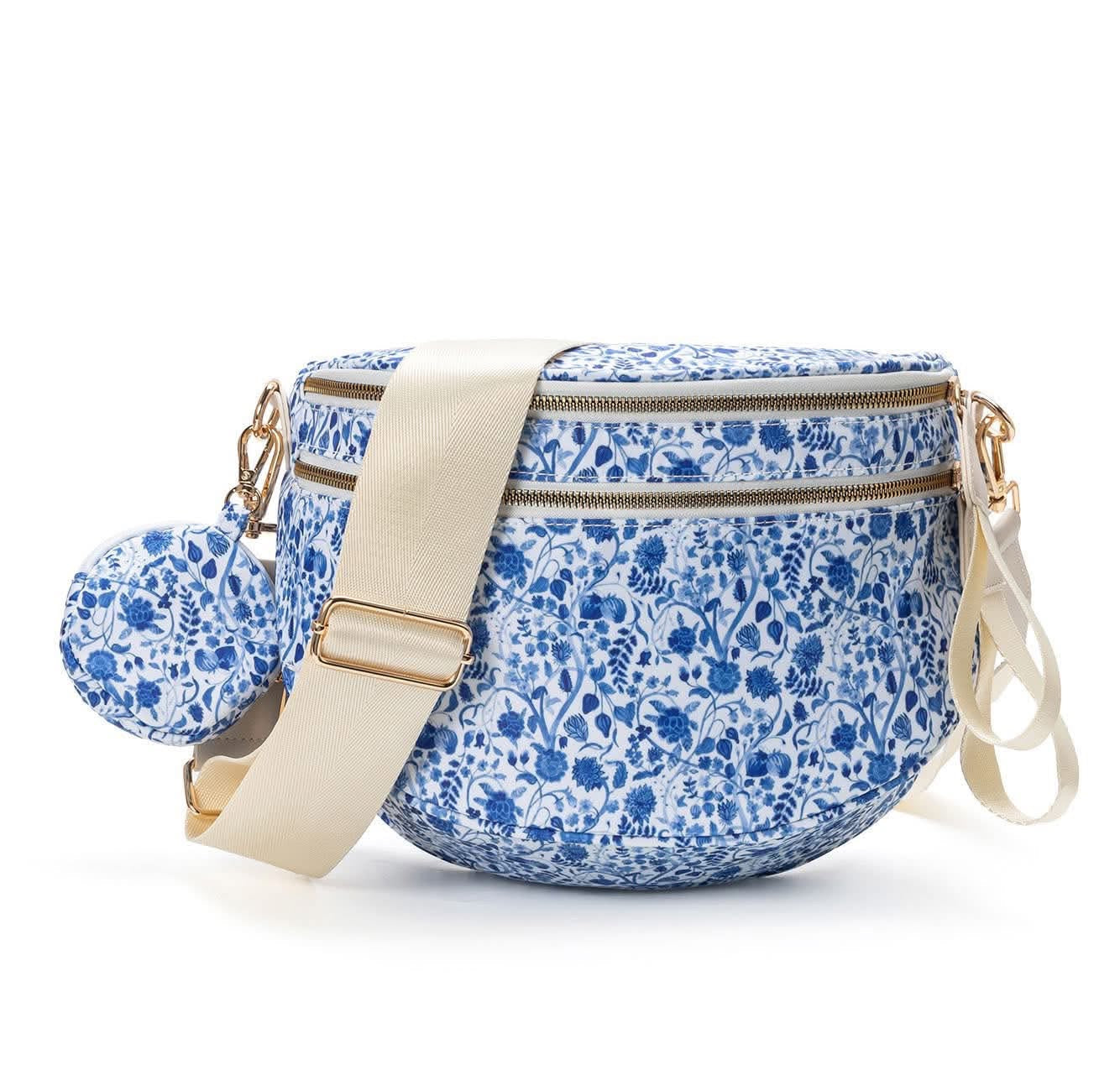 Bows Printed Crossbody Bag