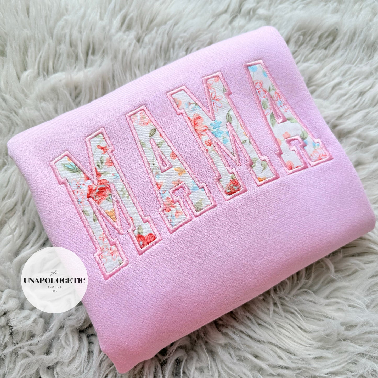 Mama Floral Applique - Embroidered - WS