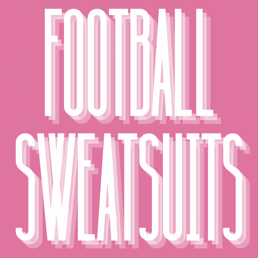 Faux Embroidered Football Sweatsuits - WS