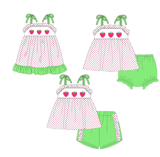 Polka Dots and Strawberry Trio Embroidered Collection - ETA early March