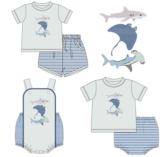 Underwater Trio Embroidered Collection - ETA late April
