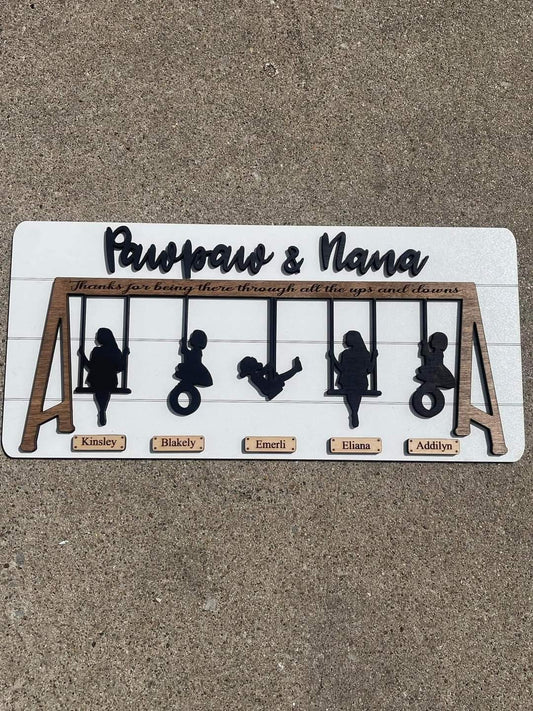 Swing Set Plaque