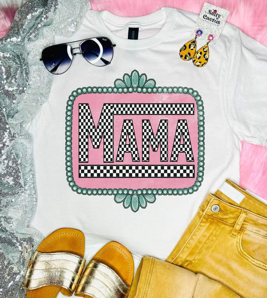 Checkered & Turquoise Mama
