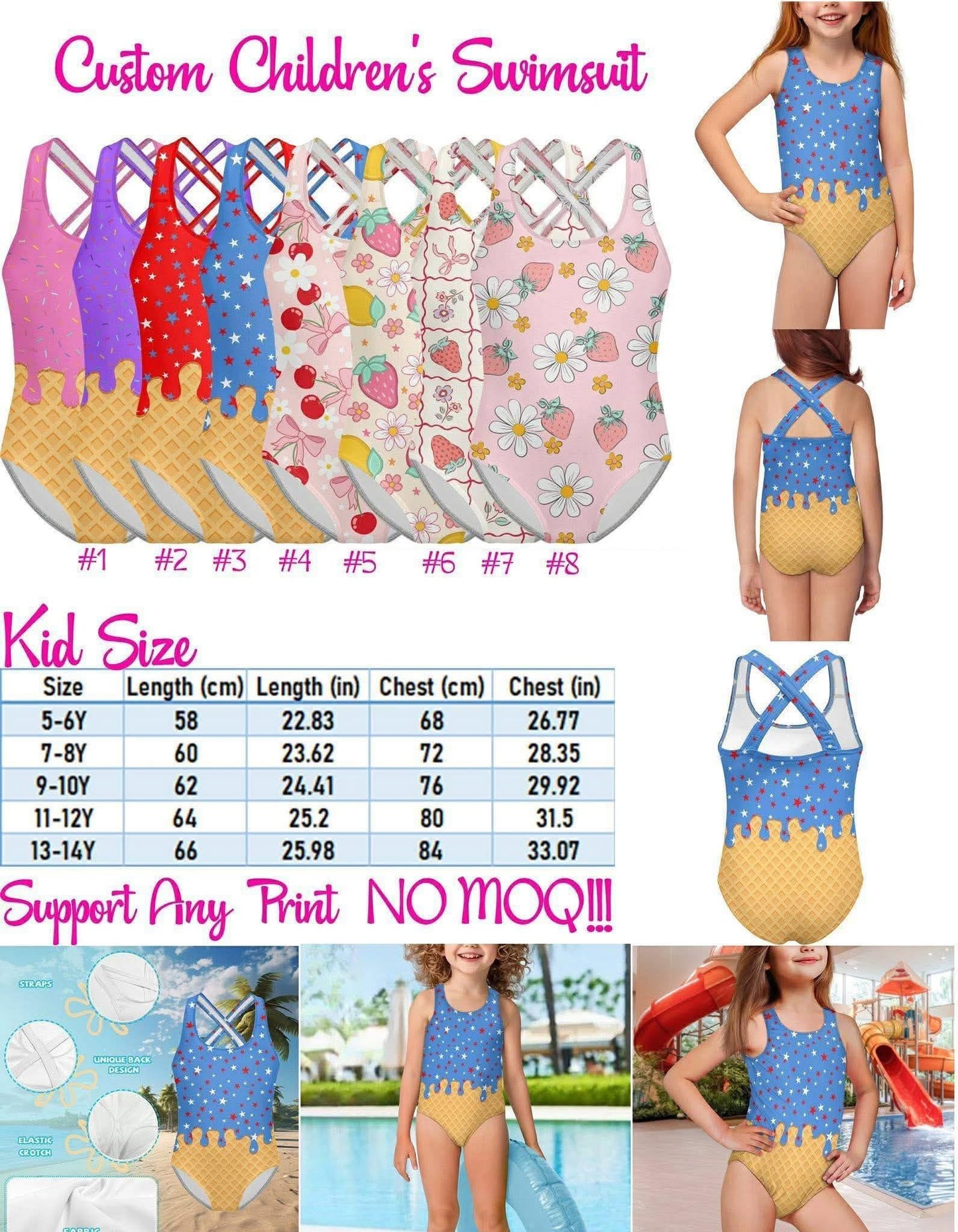 Custom Print Children’s Swimsuit