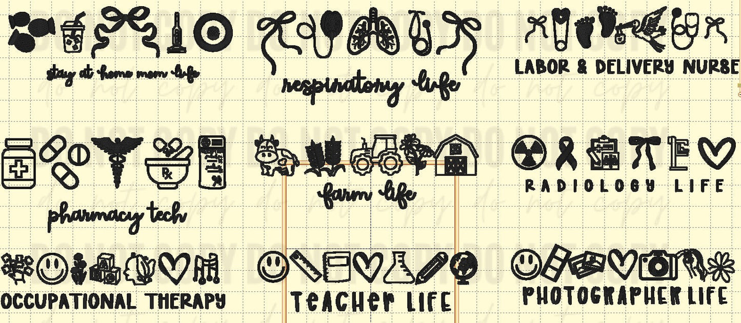 Embroidered Occupations - WS