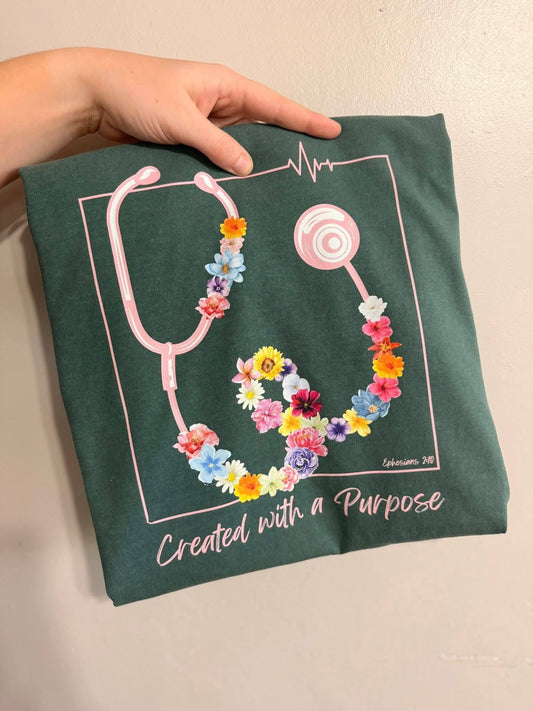 Created with a purpose nurses week shirt