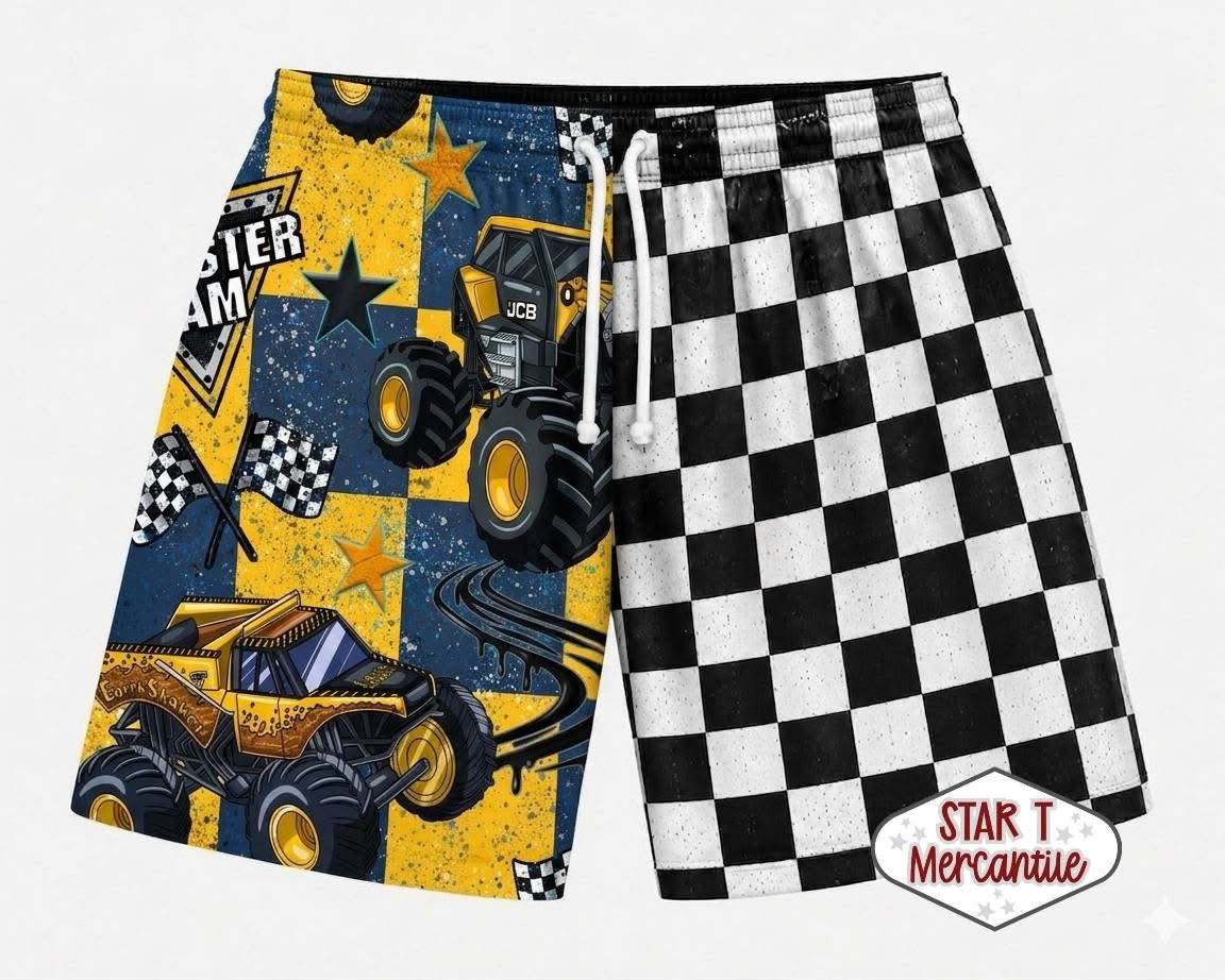 Custom split dad and me shorts