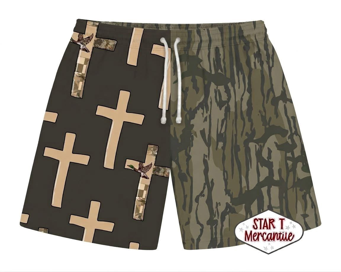 Custom split dad and me shorts