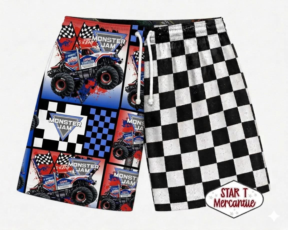Custom split dad and me shorts