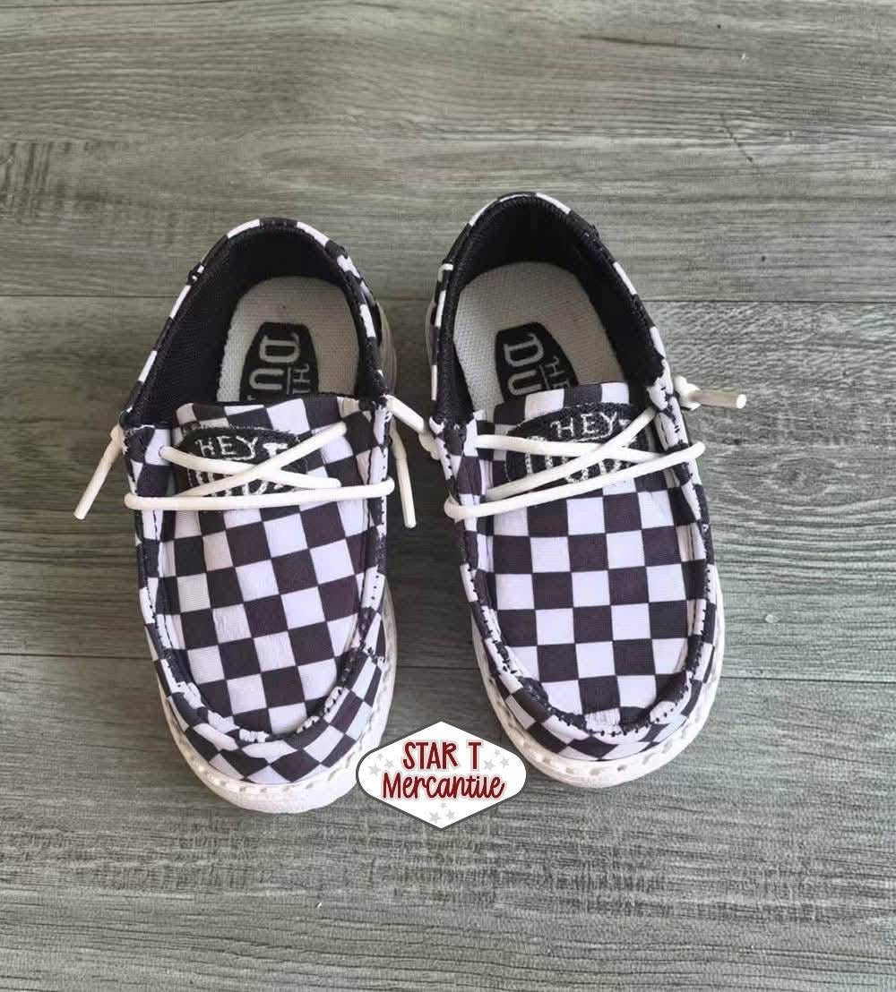 Checkered Hey Dudes - Kids