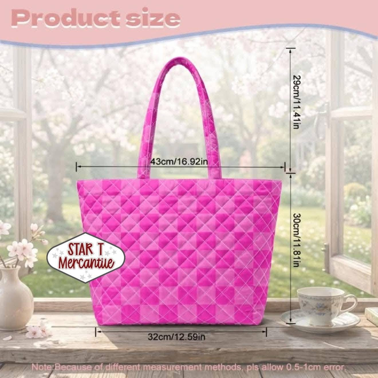 Custom Quilted Tote Bag