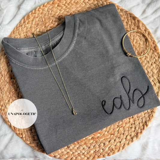Script Monogram Embroidered -WS